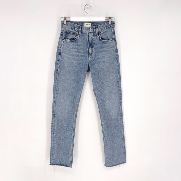AGOLDE Cherie High Rise Straight Jeans Women’s Size 25 Merit Denim Casual - Picture 2 of 5